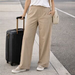 Baleaf Pants Women’s 2XL Beige Pull On Stretch Athleisure Casual Lounge Travel